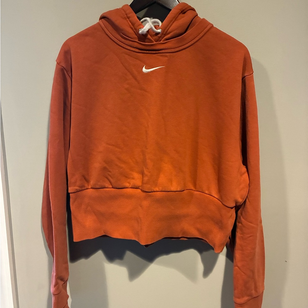 Nike Women's Burnt Orange Cropped Hoodie